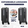 BEAFUP 3-Piece Hard Shell Luggage Set with Front Opening, TSA Approved Lock, Hardshell Suitcase - Black, 20", 24", 28" for Travel - 2 of 4