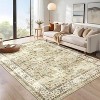 Floral Indoor Rug - Non-Slip, Washable Low-Pile Carpet for Living Room, Bedroom & Kitchen | Stain-Resistant - 2 of 4