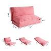 MAXYOYO Bean Bag Sofa Bed - Corduroy Floor Sofa with Washable Cover, Pink - 3 of 4