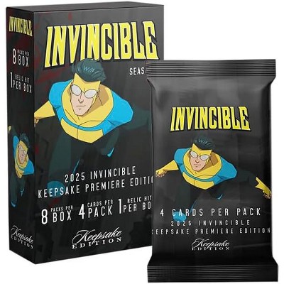 KEEPSAKE 2025 Invincible Season 1 Keepsake Premiere Blaster: 8 Packs Per Box, One Guaranteed Relic, Chase Rare Autos and Patches