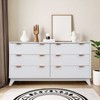 6 Drawer Dresser for Bedroom, 54" Wide Modern Chest of Drawers with Faux Marble Top, Wooden Drawer Organizer, Dresser TV Stand - 2 of 4