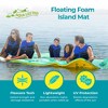Aqua Lily Pad BF20 Bullfrog 20 Foot Water Playground Floating Foam Island Mat with Storage Straps and Pad Protectors, Yellow and Green - 2 of 4