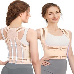 Attop  Posture Corrector for Men and Women - Adjustable Full Back Support Brace for Upper/Lower Back Pain, Scoliosis, and Hunchback Relief - 1 of 4