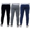 Galaxy By Harvic Pro Star Men's Slim Fit Fleece Lined Joggers-3 Pack - 4 of 4