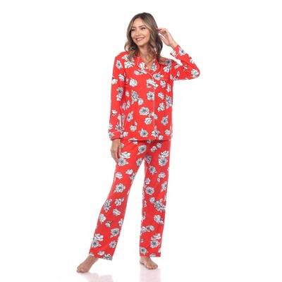 Long Sleeve Floral Pajama Set - White Mark