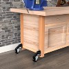MaseiKar Workbench Casters Wheels, 920Lbs Retractable Casters Set of 4, Heavy Duty Side Mount 2.5" Stepdown Castors for Bench Machinery Work Table - 2 of 4