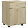 CLIHOME Rolling Cabinet with 1 Door & 1 Drawer Mobile Container Office Cabinet Filing Cabinet Office Under-Desk Storage Cabinets - 4 of 4