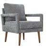 CAVINAS Mid-Century Chenille Accent Chair,Comfy Sitting Chair with Wooden Frame,Plush Padded Armchair for Living Room,Bedroom - 2 of 4