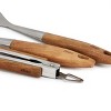 Oster Balincourt 3 Piece Stainless Steel and Wood BBQ Tool Set in Brown - 3 of 4