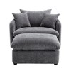 GDFStudio Sidney Modern 46" Chenille Upholstered Swivel Accent Chair with Ottoman and 3 Drawers - 2 of 4