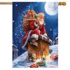 Christmas Delivery Santa Claus House Flag Holiday Chimney 28" x 40" Briarwood Lane - 2 of 4