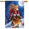 Christmas Delivery Santa Claus House Flag Holiday Chimney 28" x 40" Briarwood Lane - image 2 of 4