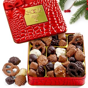 Chocila Fathers Day Chocolate Gift Basket, Assorted Gourmet Chocolates Tin Platter, Birthday Present, Holiday Candy Gifting Idea, Individually Wrapped - 1 of 4