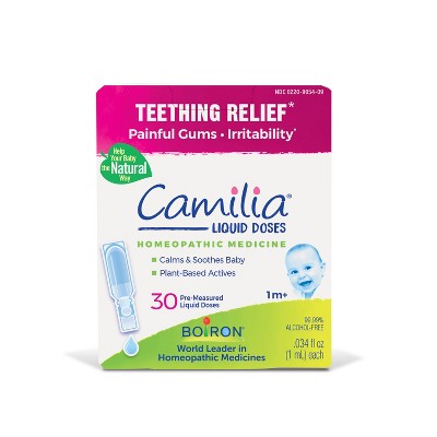 Camilia Boiron Teething Drops for Daytime and Nighttime Relief of Painful or Swollen Gums and Irritability in Babies - 30ct
