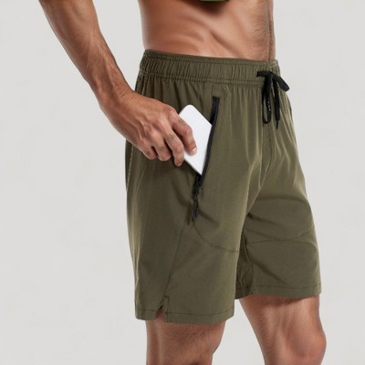 Anna-Kaci Swim Men's Swim Trunks with Zipper Pockets and Adjtable Drawstring Waistband for Everyday Comfort - Small, Olive Green — фото 3