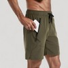 Anna-Kaci Swim Men's Swim Trunks with Zipper Pockets and Adjustable Drawstring Waistband for Everyday Comfort - 3 of 4