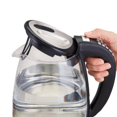 Hamilton Beach 1.7L Silver Glass Electric Kettle with Variable Temperature