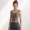 Anna-Kaci Active Women's Longline Sports Bra with Double Spaghetti Straps and Layered Scoop Neck for Low Impact Workouts - 2 of 4