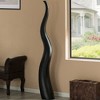 Uniquewise Tall Animal Horn Shape Floor Vase: Elegant Ceramic Black Accent for Entryway, or Living Room Decor - Nature-Inspired Modern Antler Design - 2 of 3