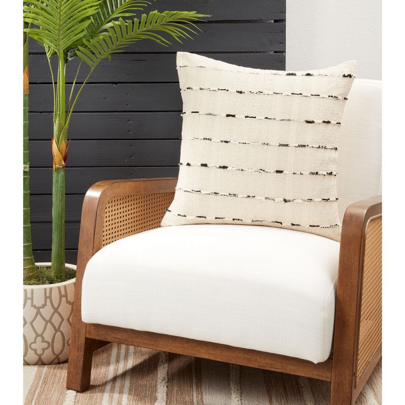 Saro Lifestyle Down-Filled Stripe Design Throw Pillow, 3 of 4