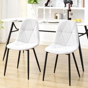 Hyleory Modern Upholstered Velvet Dining Chairs Set of 2 with Metal Legs and High Back, for Kitchen and Dining Room, Easy to Assemble and Clean - 1 of 4