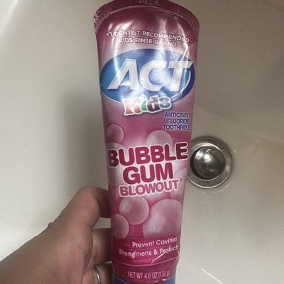 ACT Kids Anticavity Fluoride Toothpaste 4.6 oz. Bubble Gum Blowout