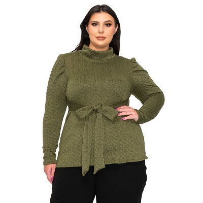 L I V D Women's Catriona Waist Tie Sweater