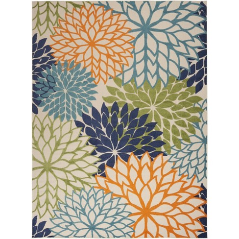 Nourison Aloha Floral Bloom Flatweave High-low Indoor Outdoor Area Rug ...