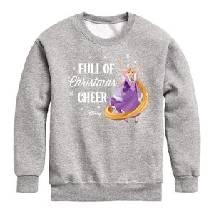 Boys' - Disney - Full Of Christmas Cheer Rapunzel Graphic Long Sleeve Fleece Sweatshirt - 1 of 4