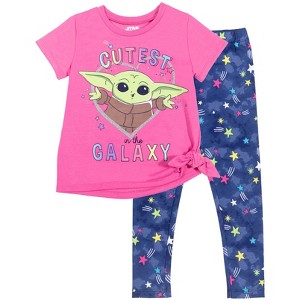 Star Wars The Mandalorian The Child Girls T-Shirt and Leggings Outfit Set Little Kid - 1 of 4