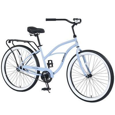 VisioGear Bicycles, Men's Beach Cruiser Bike with Wide Wheels, Rear Coaster Brakes, Blue, 69.29"*25.98"*39.37"