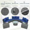10-Piece Outdoor Rattan Modular Sectional Sofa Set with Coffee Table, Storage Box, Side Tables - 3 of 4