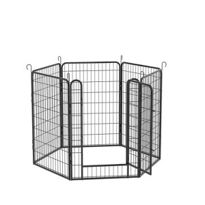 Gulches 39.27 H Tall Metal Dog Playpen Black with 8 Panels Heavy Duty for Large & Medium Breeds & Active Pets - 1 of 4