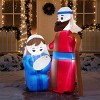Joyfy 6 FT Tall Christmas Nativity Inflatable Decoration, Jesus Family Inflatable with Built-in LEDs for Xmas Party Indoor Outdoor Yard Garden Décor - 4 of 4