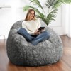 Bean Bag Chairs for Adults, Faux Fur Bean Bag Chair with Filler, Soft Plush Living Room Beanbag Chair Armrest Bean Bag Couch for Reading - 3 of 4