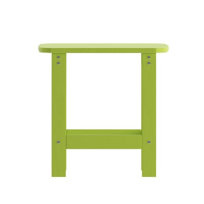Lime Green Poly Resin Adirondack Side Table