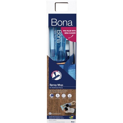 Bona Wood Floor Mop Starter Kit - 1 Spray Mop, 1 Reusable Microfiber Mopping Pad, 1 Refillable Wood Floor Cleaner Liquid_0