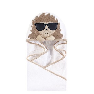 Hudson Baby Infant Cotton Animal Face Hooded Towel, Mr Hedgehog, One Size - 1 of 1