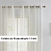 HLC.ME Semi Sheer Voile Light Filtering Transparent Window Curtain Grommet Panels - Set of 2 - 3 of 4