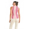 Women's Two Tone Vertical Stripe Lettuce Edge Rib Sweater Tank - AnnieWear - 2 of 3