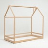 Twin Size House Bed Frame for Kids with Roof Design, Playhouse Style, Solid Pine Wood, No Slats, Requires Box Spring - 2 of 4
