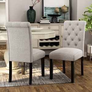 24/7 Shop At Home 2pc Hepburn Scroll Back Side Chairs - 1 of 4