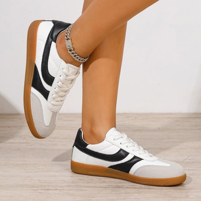 Женские кроссовки BERNESS Women's Lilliann Retro Layered Panel Lace-Up Sneakers Black 10 — фото 4