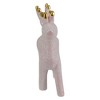 Northlight Iridescent Glitter Ceramic Reindeer Christmas Figure - 6" - Pink - 2 of 4