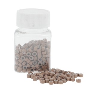 Unique Bargains Fashion Nano Hair Beads Beige Brown 500pcs - 1 of 4