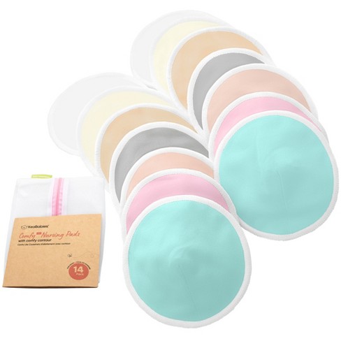 Enovoe Organic Bamboo Reusable Nursing Pads with Laundry Bag - Washable  Breastfeeding Pads for Ultimate Protection - Nipple pads Viscose Breast  pads