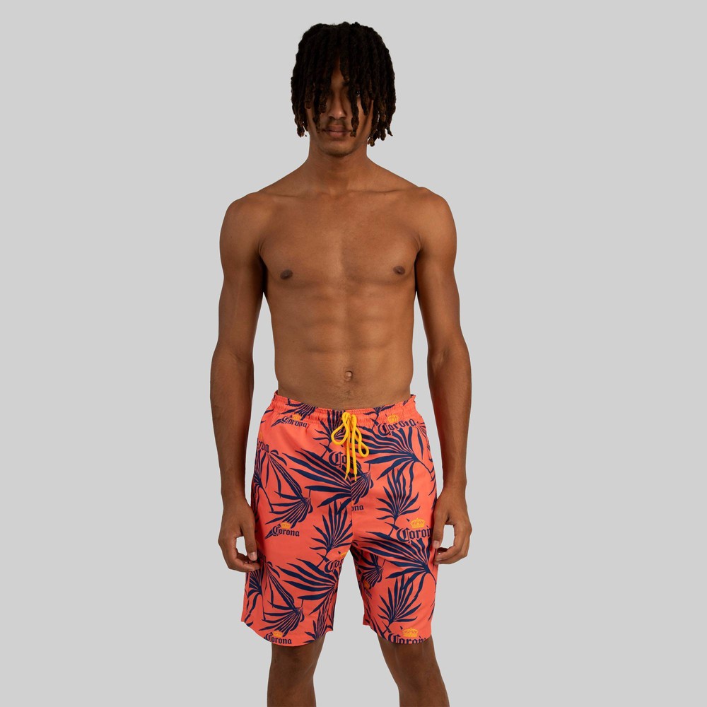 Photos - Swimwear CORONA Men's  8.5" Board Swim Shorts - Pink L 