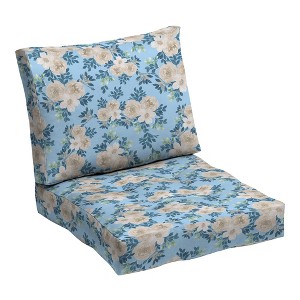 ARDEN Plush Modern Tufted Polyfill Deep Seat Cushion Set, 24 x 24, Arden x Alexandra Kay Collection, Water repellent, Fade Resistant - 1 of 4