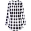 Plus Size Women's V-Neck Long Sleeve T-Shirt with Ruffle Detail Stretchy Soft Printed Blouse Fall Winter Tops XL to 5XL - 3 of 4