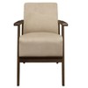 27.5"1pc Accent Chair Cushion Seat Back Light Brown Upholstery - 4 of 4